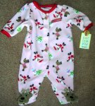 (image for) Carter's Just One You Baby 1st Christmas Sleep and Play Girls NB