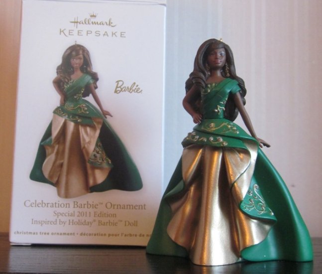 (image for) Hallmark Celebration Barbie Ornament 2011 Special Edition - Click Image to Close