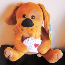 (image for) Poker Royal Flush Bulldog Plush by Peek a Boo Toys