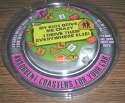 (image for) Carsters Car Coasters My Kids Drive Me Crazy New