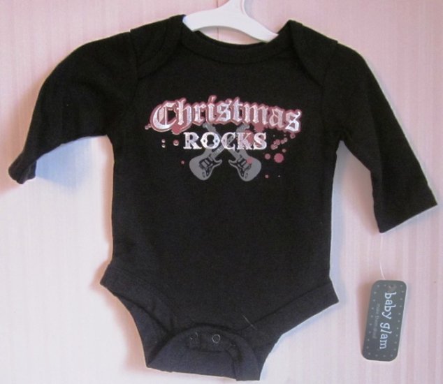 (image for) Christmas Rocks Creeper Long Sleeve Onepiece Newborn - Click Image to Close