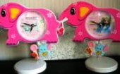 (image for) Baby Nursery Elephant Shaped Clock Barbie