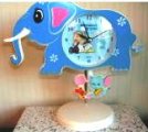 (image for) Baby Nursery Elephant Shaped Clock Snoopy Linus