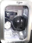 (image for) Elgin High Heel Stiletto Shoe Black Mini Clock Collectible