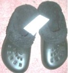 (image for) Womens Fleece Lined Black Clogs Small 5/6