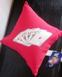 (image for) Poker Royal Flush Diamond Shaped Pillow by Goffa