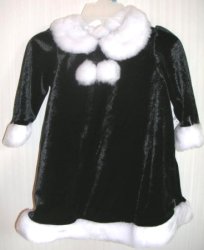 (image for) Christmas Holiday Dress Black Velour 24 Months