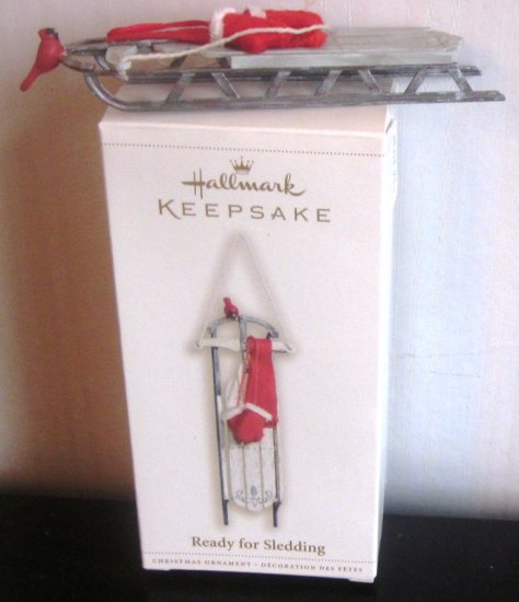 (image for) Hallmark Keepsake Ready For Sledding 2006 Ornament QXG2766 - Click Image to Close