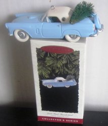 (image for) Hallmark Keepsake Ornament 1956 Ford Thunderbird Blue