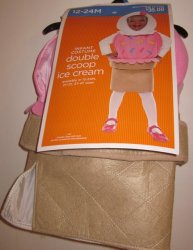 (image for) Child Infant Costume Double Scoop Ice Cream Cone 12-24 months