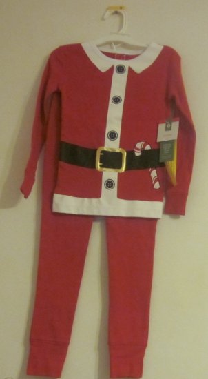 (image for) Santa 2 piece pajamas pjs Size 4 - Click Image to Close