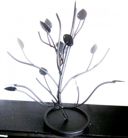 (image for) Jewelry Tree Display Metal Black - Click Image to Close