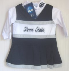 (image for) NCAA Penn State Cheerleader Dress 2 Piece Set 0/3 Months