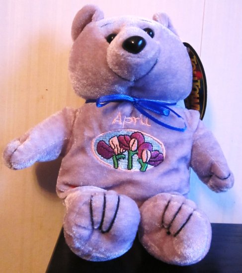 (image for) Plush Stuffed Purple Bear April - Click Image to Close