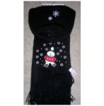 (image for) Womens Polar Bear Black Scarf and Hat Set