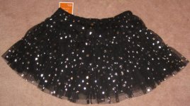 (image for) Black Tulle Skirt with Stars Large 10/12