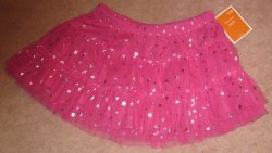 (image for) Pink Tulle Skirt with Stars Large 10/12