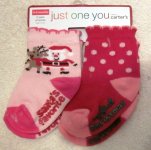 (image for) Carter's Just One You Christmas Socks First Christmas 0-6 months