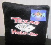 (image for) Texas Hold em Poker Plush Pillow Black Royal Flush by Goffa