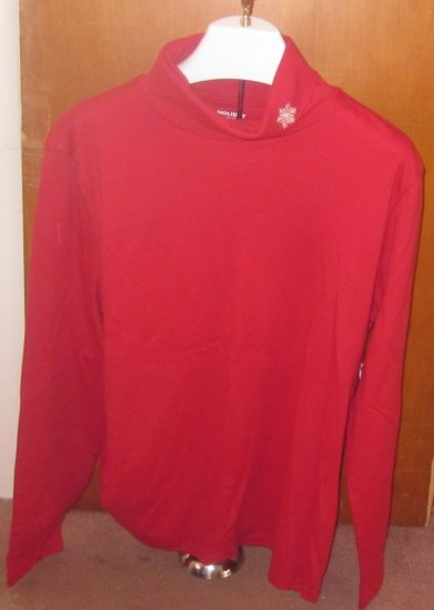 (image for) Red Turtleneck Snowflake Xlarge XL - Click Image to Close