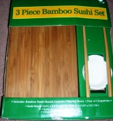 (image for) Sushi Set Bamboo Board Bowl Chopsticks - Click Image to Close