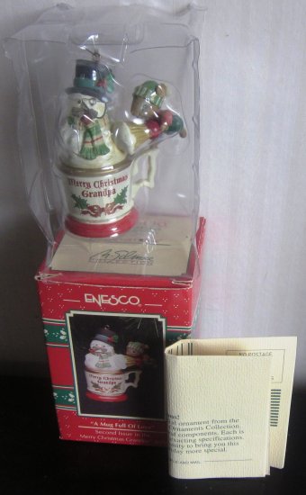(image for) Enesco A Mug Full Of Love Merry Christmas Grandpa Mug Ornament - Click Image to Close