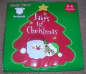 (image for) Onepiece Bodysuit Creeper Baby's First Christmas 0-6 Months