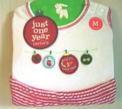 (image for) Baby\'s First Christmas Onepiece Creeper Set Carter\'s 0- 3 Months