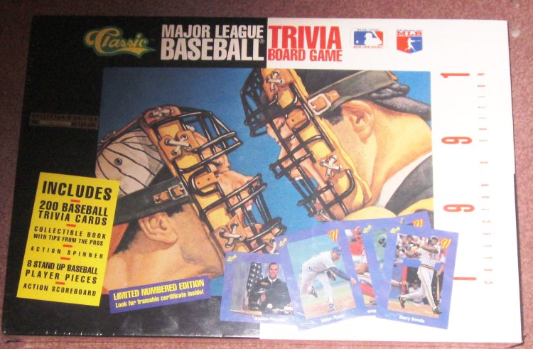(image for) Major League Baseball Trivia Board Game 1991 Collector Edition - Click Image to Close
