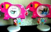 (image for) Baby Nursery Elephant Shaped Clock Hello Kitty
