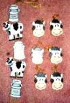 (image for) Wood Wooden Cow Wall Hanging and Knob Hangers Handmade