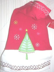 (image for) Dog Pet Christmas Holiday Coat Red Tree Small