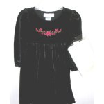 (image for) Christmas Holiday Dress Black Velvet 3T