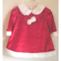 (image for) Christmas Holiday Dress Red Velour 2T