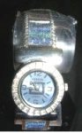 (image for) Womens Watch Geneva Cuff Watch Blue and Pink