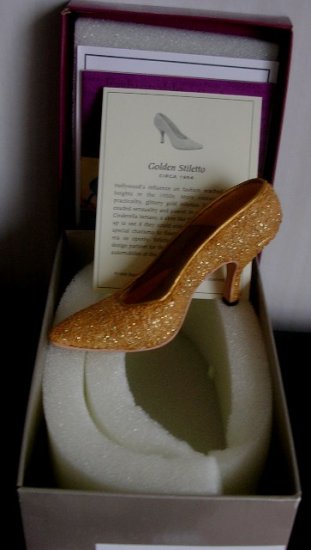 (image for) Just The Right Shoe by Raine Golden Stiletto #25045 JTRS - Click Image to Close