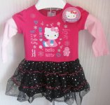 (image for) Hello Kitty tutu dress black tulle skirt 18 Months