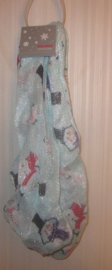 (image for) Blue Snowman Snowmen Rayon Scarf - Click Image to Close