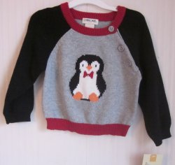 (image for) Cherokee Knit Sweater Penguin 6M