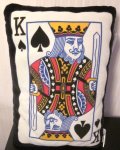 (image for) Playing Card K of Spades Pillow by Goffa