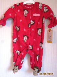 (image for) Carter\'s Just One You My First Christmas Sleep and Play Red NB