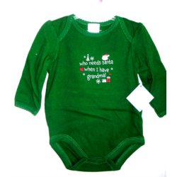 (image for) Christmas Long Sleeve Onepiece Creeper Layetter 0 3 Months