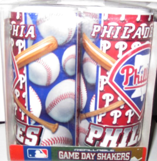 (image for) Philadelphia Phillies Refillable Game Day Salt and Pepper Shaker - Click Image to Close