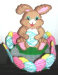 (image for) Easter Bunny Centerpiece Egg Holder Plastic Canvas