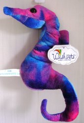 (image for) Wishpets Plush Stuffed Blue Purple and Pink Tie Dye Seahorse