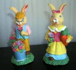 (image for) Easter Bunny Set of 2 Boy and Girl Bunny