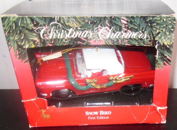 (image for) Christmas Charmers Snow Bird First Edition Red Ford Thunderbird - Click Image to Close