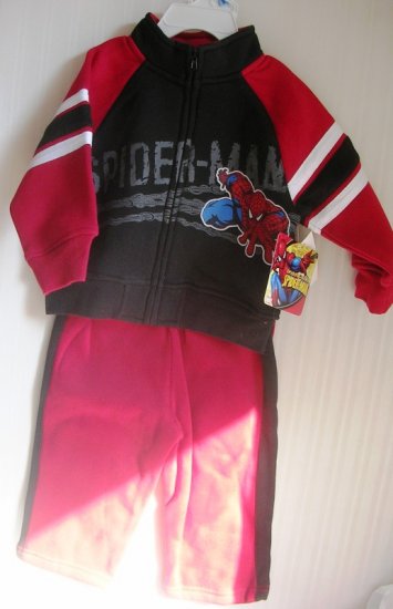 (image for) Spiderman 2 Piece Zipper Jacket and Pants Sweats 18m - Click Image to Close