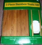 (image for) Sushi Set Bamboo Board Bowl Chopsticks