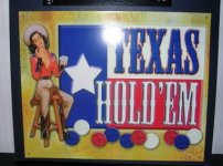 (image for) Tin Metal Collectible Sign Texas Holdem